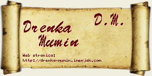 Drenka Mumin vizit kartica